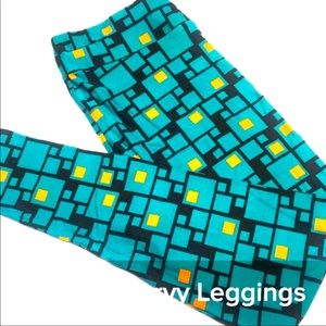 LULAROE RETRO SQUARES LEGGINGS
